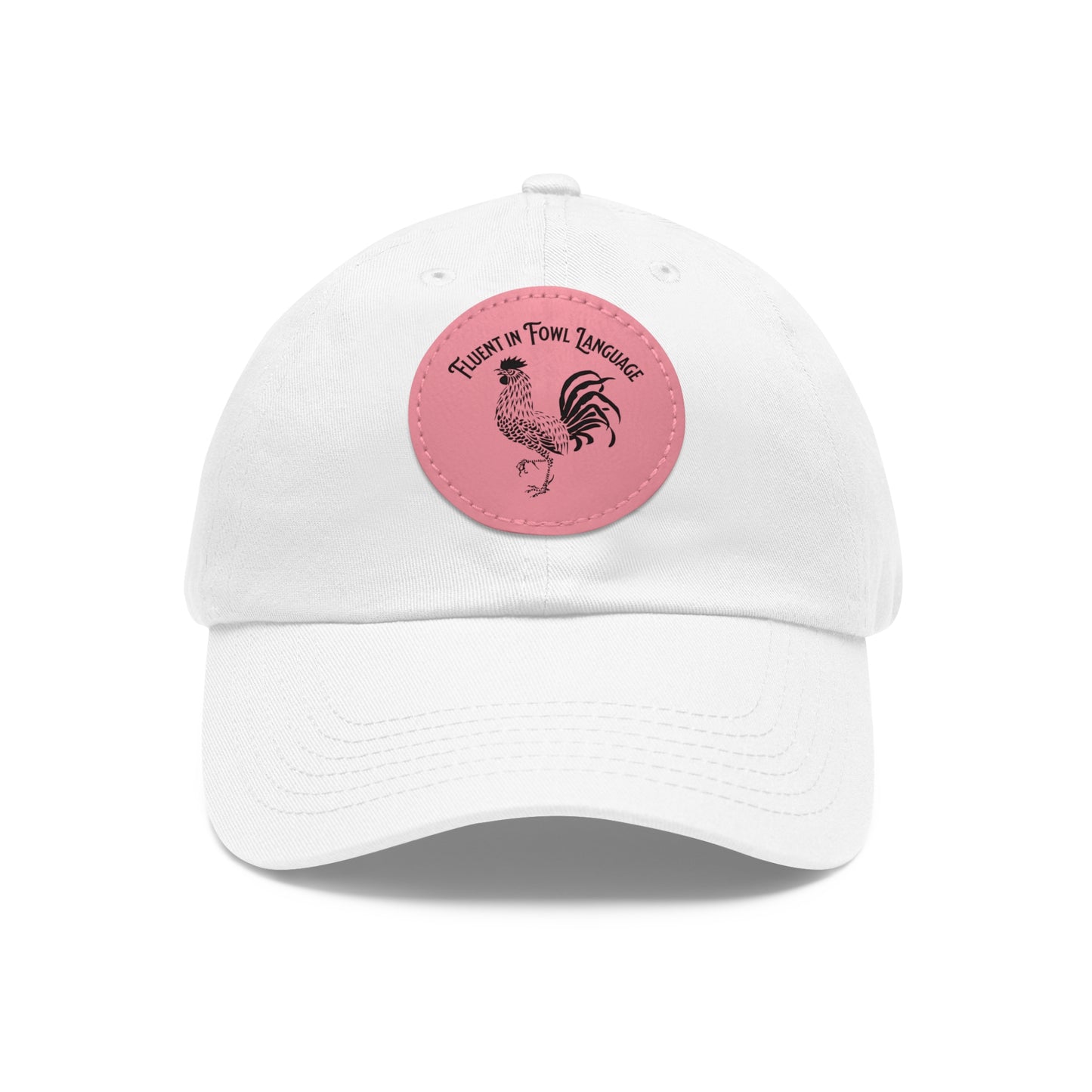 The Nerdy Birder - "Fluent in Fowl Language"  Dad Hat, Leather Patch Cap, Perfect Gift for Dads, Nature Lovers, Casual Style Cap, Summer Accessories
