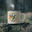 Hummingbird Rainbow Enamel Camping Mug - Nature Lover Gift, Outdoor Adventure Drinkware