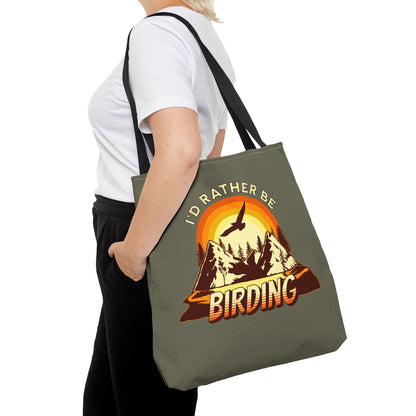 I'd Rather Be Birding Tote Bag - Eco-Friendly Carry All for Nature Lovers