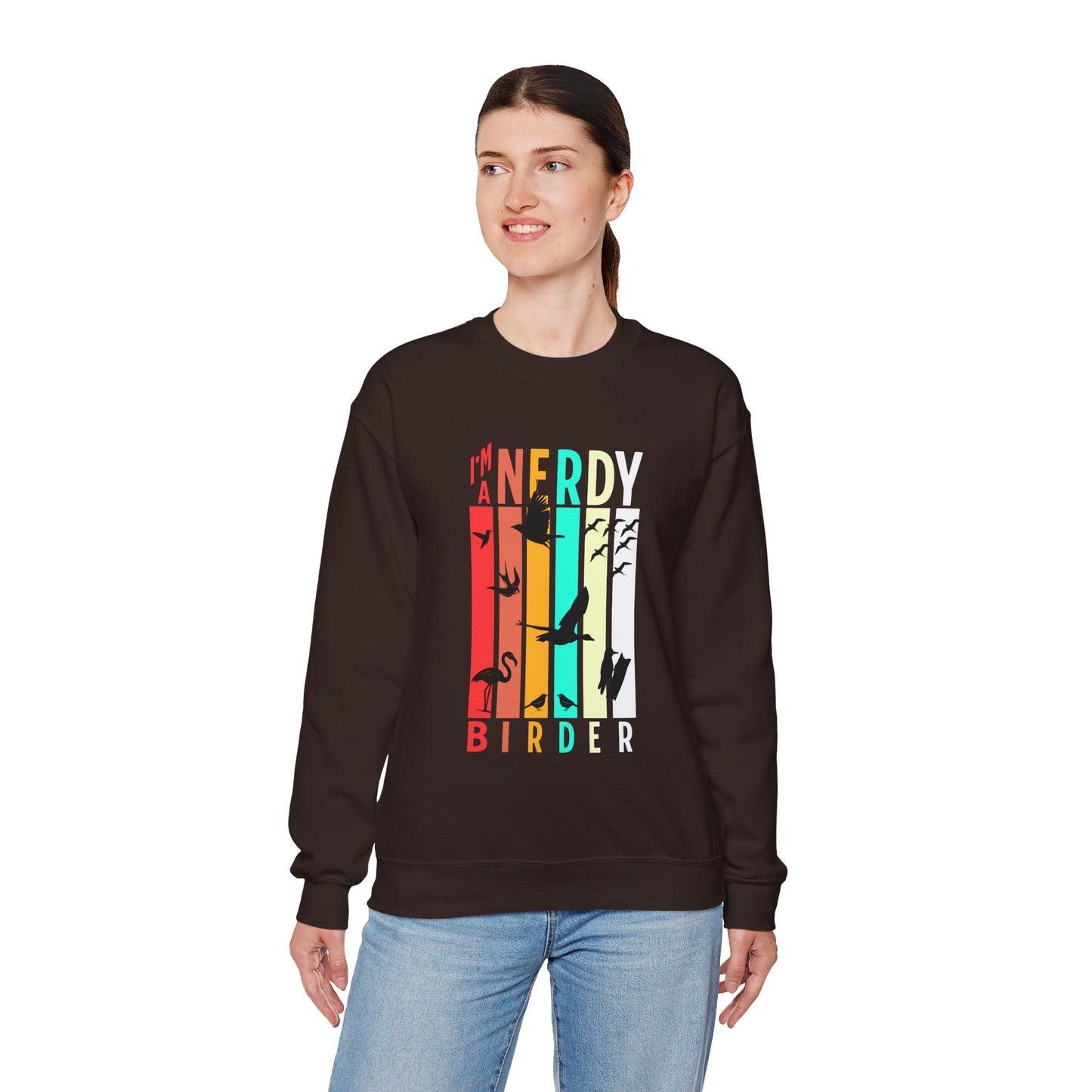 I'm A Nerdy Birder Unisex Heavy Blend Crewneck