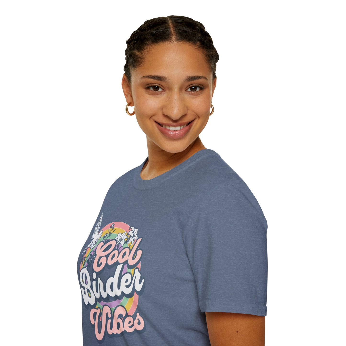 Cool Birder Vibes Unisex Softstyle T-Shirt | Perfect for Bird Lovers and Nature Enthusiasts