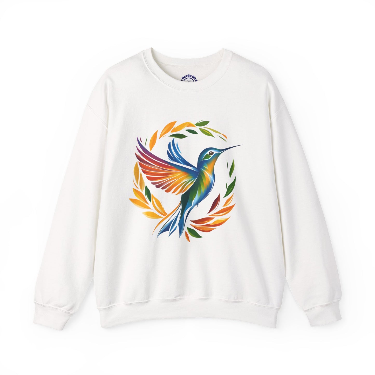 Hummingbird Rainbow Graphic Unisex Crewneck Sweatshirt