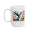 Hummingbird in Bloom White Ceramic Mug