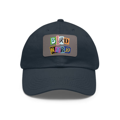 The Nerdy Birder - Bird Nerd Dad Hat with Leather Patch, Casual Cap for Bird Lovers, Unique Gift for Birdwatching, Outdoor Adventure Hat, Unisex