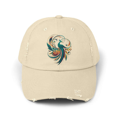 The Nerdy Birder Peacock Vintage Style Hat - Unisex Distressed Cap