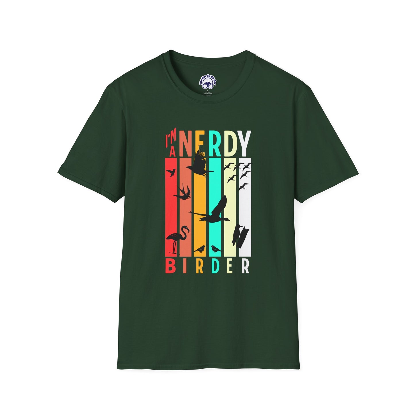 I'm A Nerdy Birder Unisex Softstyle T-Shirt - Nature Lover's Gift