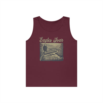 Eagles Soar Unisex Heavy Cotton Tank Top – Outdoor Adventure Wear