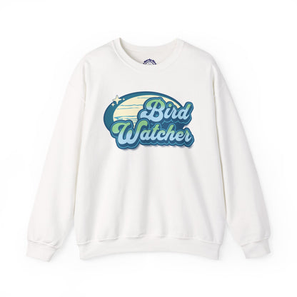Bird Watcher Teal Graphic Unisex Crewneck Sweatshirt