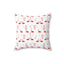 Holiday Flamingo with Candy Canes -  Polyester Square Pillow - A whimsical and festive touch to your home decor