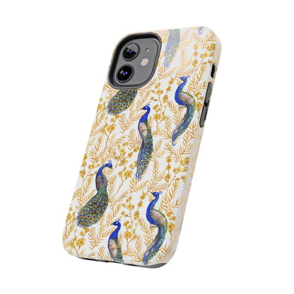 Elegant Peacock Tough Phone Case - Stylish Protection for Nature Lovers