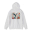 Hummingbird In Bloom Hoodie Back Design - Cozy Sweatshirt for Nature Lovers