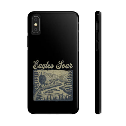 The Nerdy Birder - Eagles Soar Tough Phone Case, Nature Lover Gift, Hiking Accessory, Wildlife Enthusiast, Adventure Protection Case