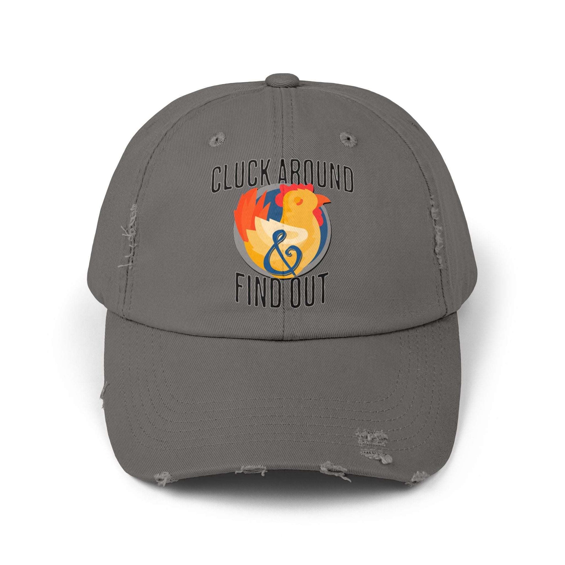 The Nerdy Birder Cluck Around And Find Out Vintage Style Hat - Unisex Distressed Cap
