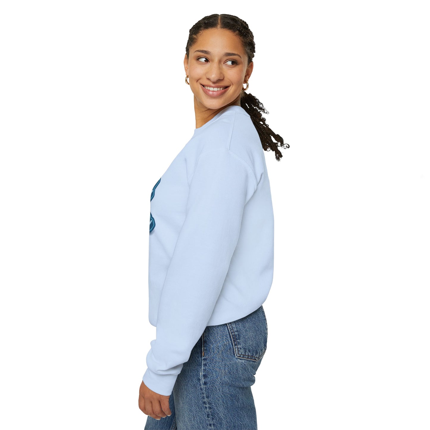 Bird Watcher Teal Graphic Unisex Crewneck Sweatshirt