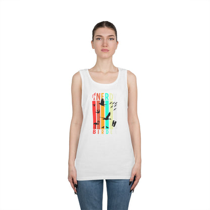 I'm A Nerdy Birder Tank Top, Gift for Bird Lovers, Unisex Summer Wear, Nature Lover's Apparel, Fun Casual Tank