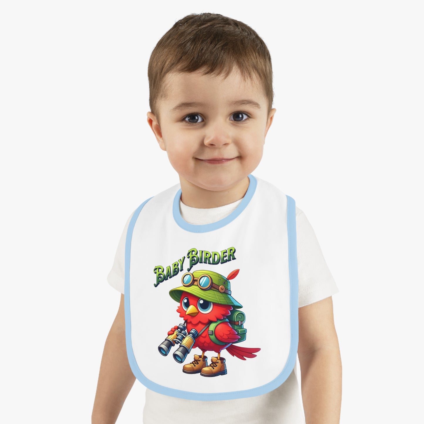 The Nerdy Birder - Baby Birder Bib, Cute Baby Bib, Fun Feeding Accessory, Perfect for New Parents, Ideal Gift for Baby Showers