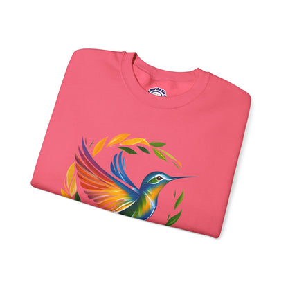 Hummingbird Rainbow Graphic Unisex Crewneck Sweatshirt