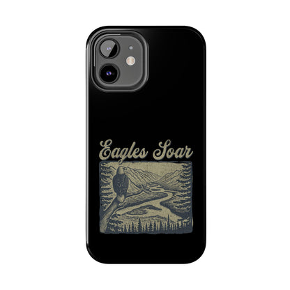 The Nerdy Birder - Eagles Soar Tough Phone Case, Nature Lover Gift, Hiking Accessory, Wildlife Enthusiast, Adventure Protection Case