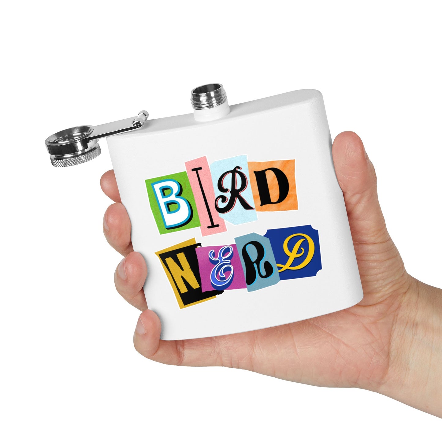 Bird Nerd Funny Bird Lover's Stainless Steel Flask - 6oz