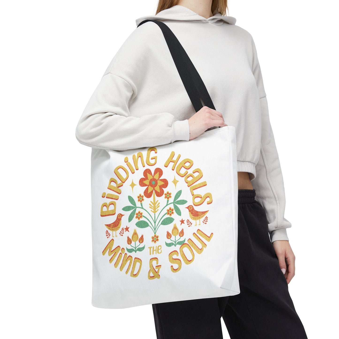 Birding Heals Tote Bag - Inspirational Eco-Friendly Carryall for Nature Lovers