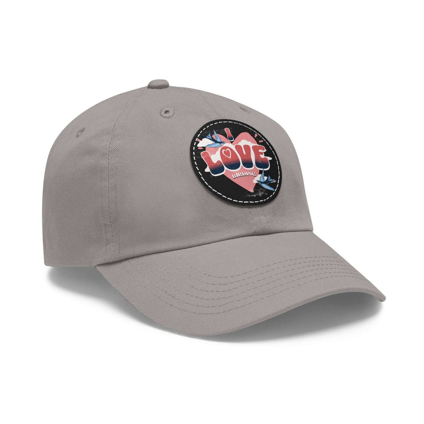 The Nerdy Birder - "I Love BIrding" Dad Hat, Leather Patch Cap, Perfect Gift for Dads, Nature Lovers, Casual Style Cap, Summer Accessories