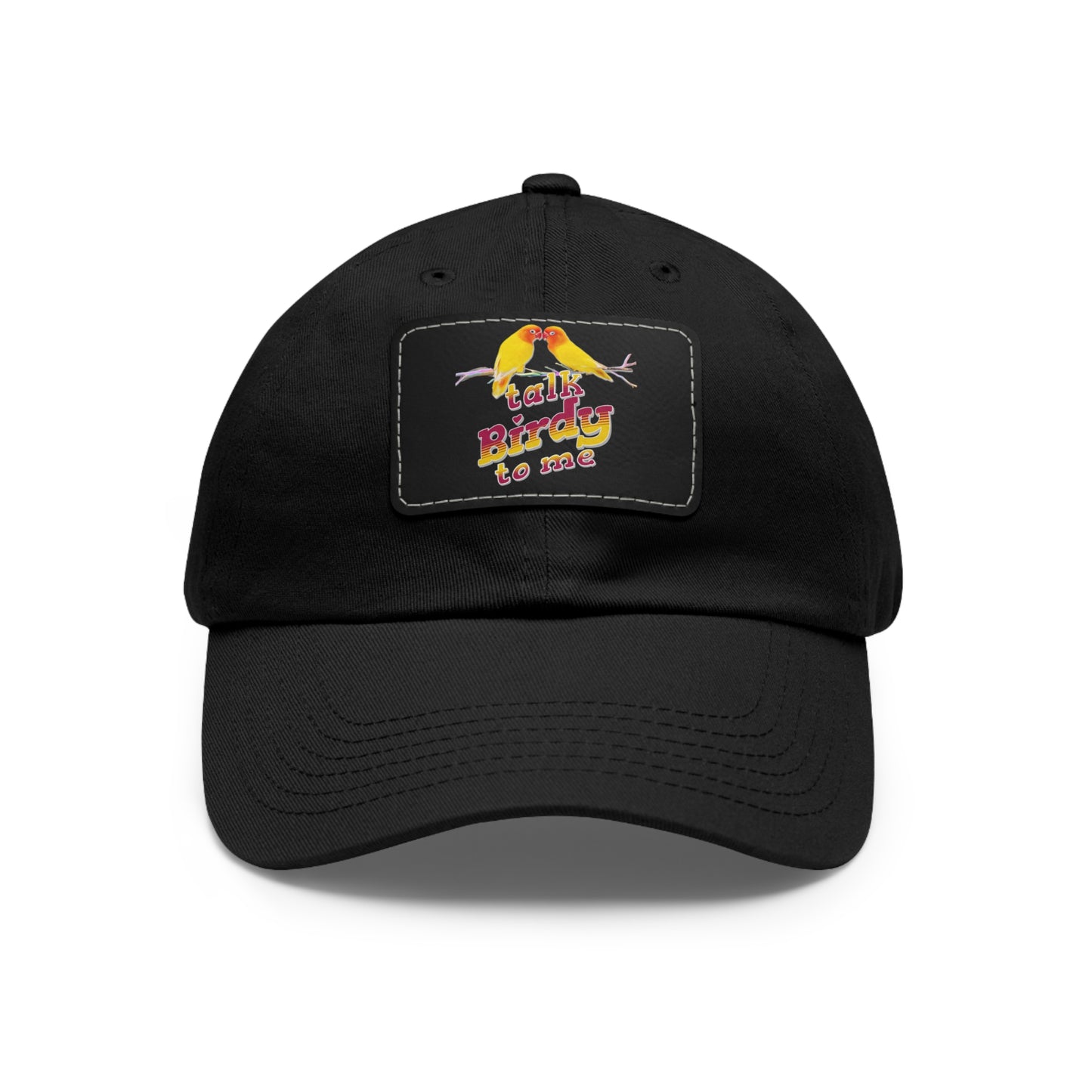 The Nerdy Birder Talk Birdy To Me Dad Hat with Leather Patch Stylish Outdoor Cap