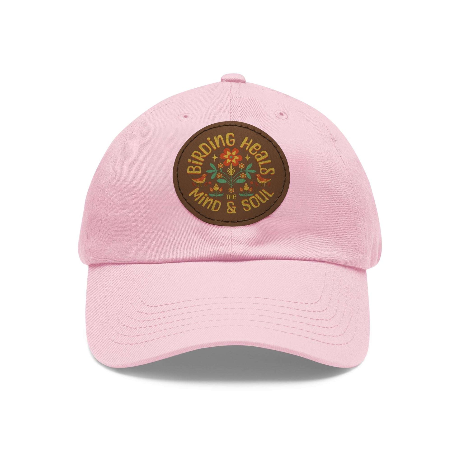 The Nerdy Birder - "Birding Heals the Mind and Soul" Dad Hat, Leather Patch Cap, Perfect Gift for Dads, Nature Lovers, Casual Style Cap, Summer Accessories
