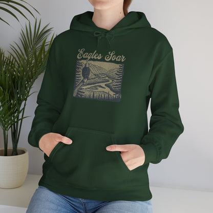 Eagle Soars Unisex Hoodie - Cozy Sweatshirt for Nature Lovers