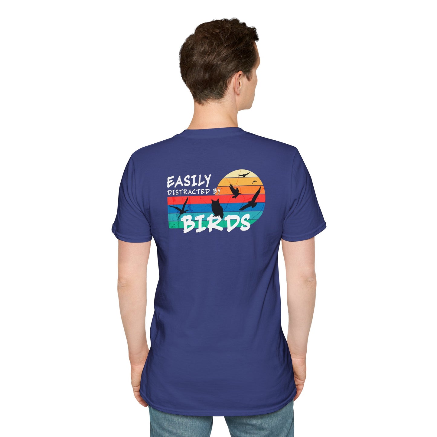 Easily Distracted by Birds – Sunset Back Graphic T-Shirt