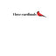 I Love Cardinals Kiss-Cut Stickers | Perfect for Bird Lovers & Nature Enthusiasts