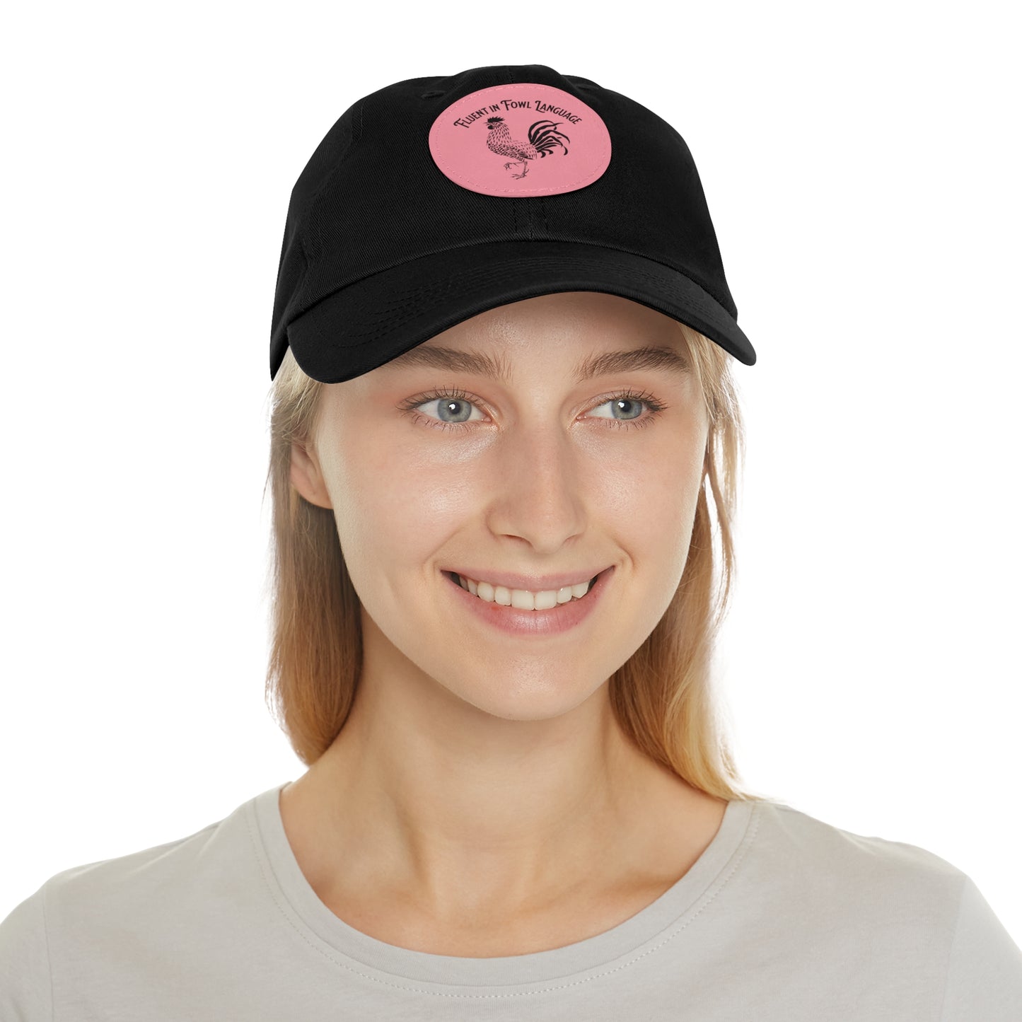 The Nerdy Birder - "Fluent in Fowl Language"  Dad Hat, Leather Patch Cap, Perfect Gift for Dads, Nature Lovers, Casual Style Cap, Summer Accessories