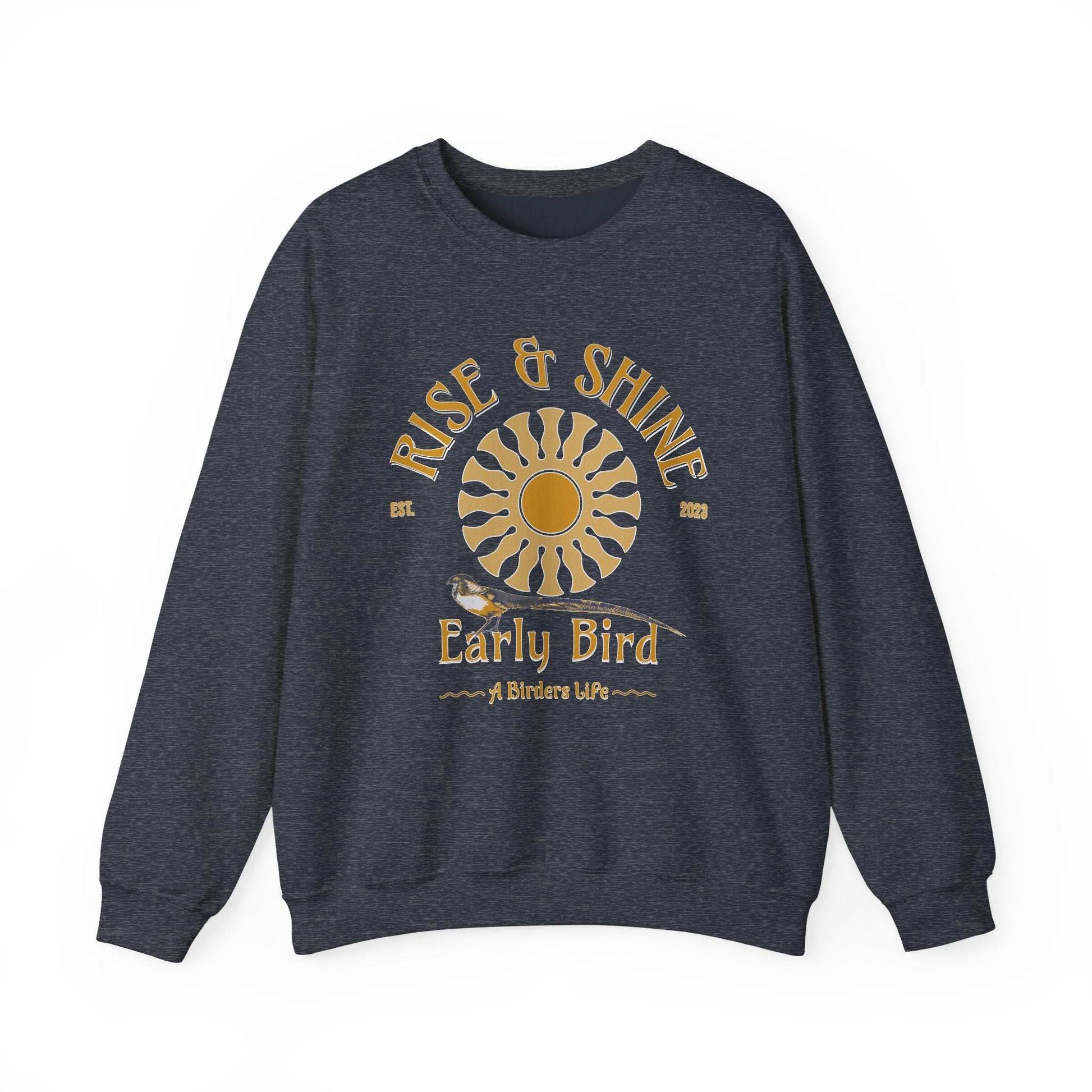 Rise & Shine Early Bird Crewneck Sweatshirt - Perfect for Bird Lovers