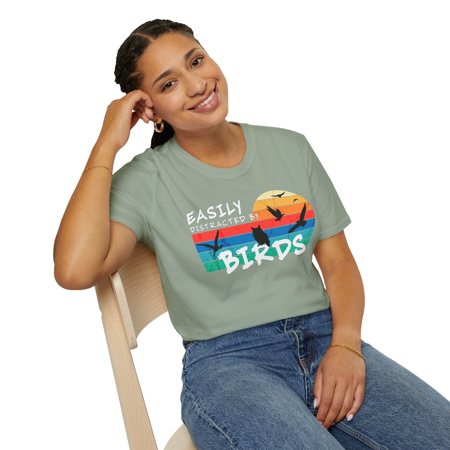 Easily Distracted by Birds Sunset T-shirt