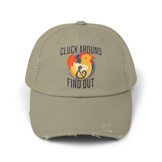 The Nerdy Birder Cluck Around And Find Out Vintage Style Hat - Unisex Distressed Cap