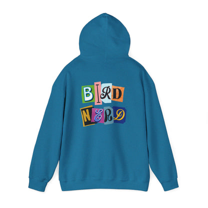 The Nerdy Birder - "Bird Nerd" Back Design Unisex Hoodie - Cozy Sweatshirt for Nature Lovers