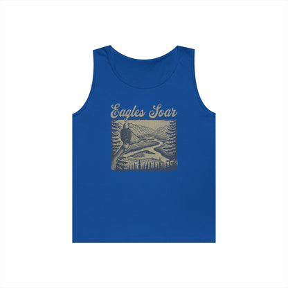 Eagles Soar Unisex Heavy Cotton Tank Top – Outdoor Adventure Wear