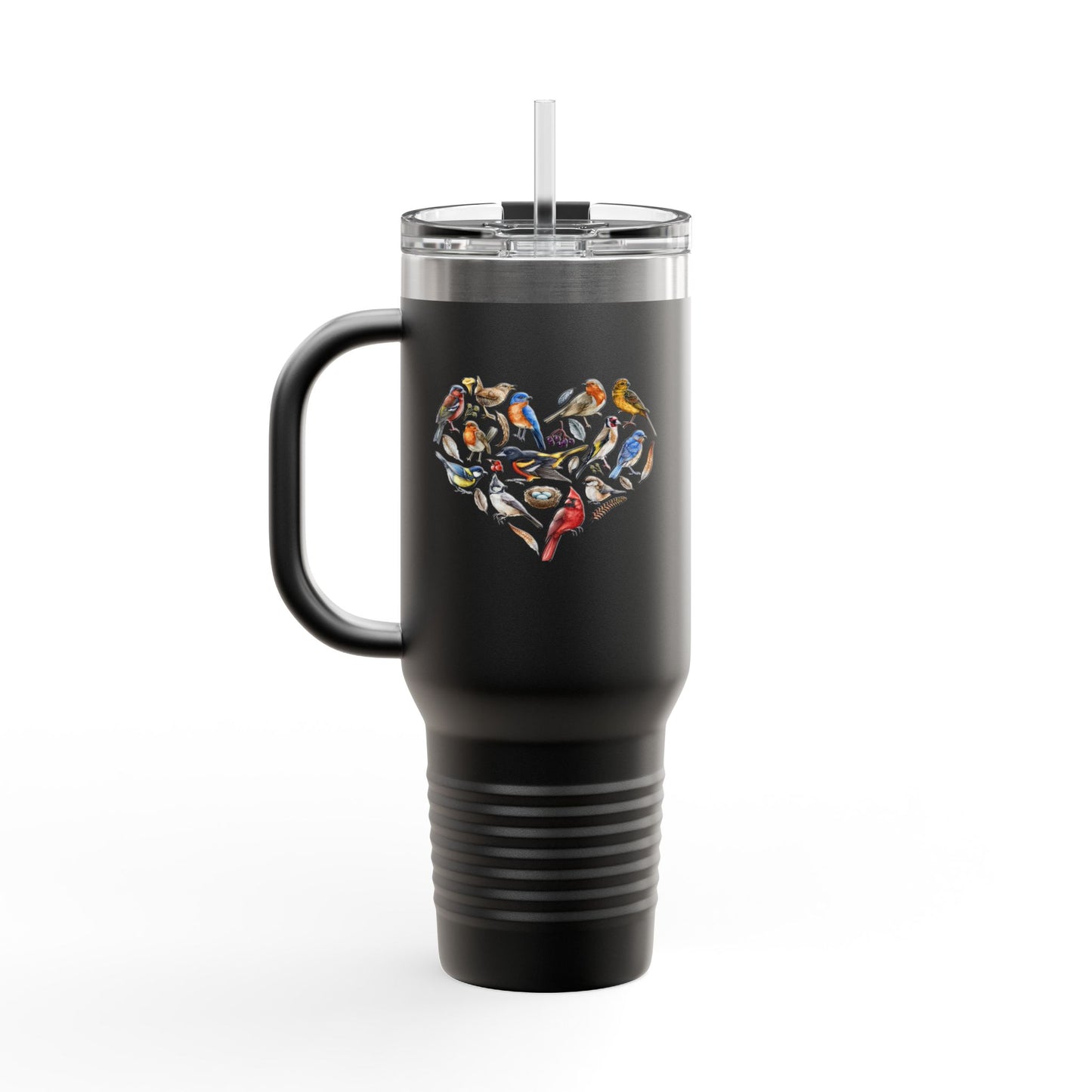 Bird Heart Insulated Travel Mug, 40oz