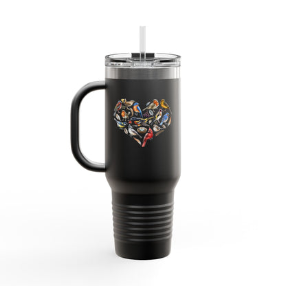 Bird Heart Insulated Travel Mug, 40oz