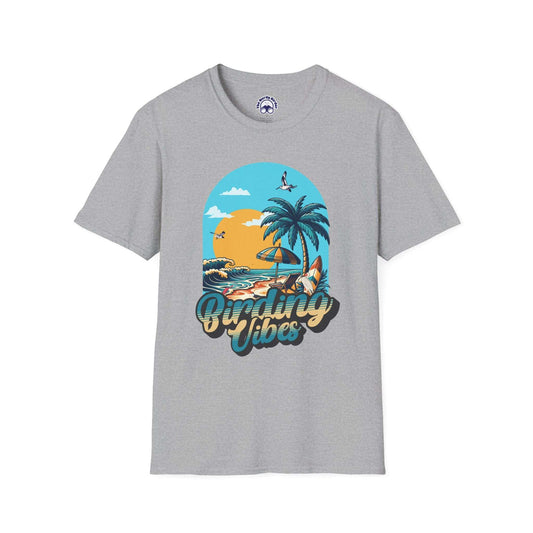 Birding Vibes Unisex Softstyle T-Shirt - Tropical Beach Graphic Tee