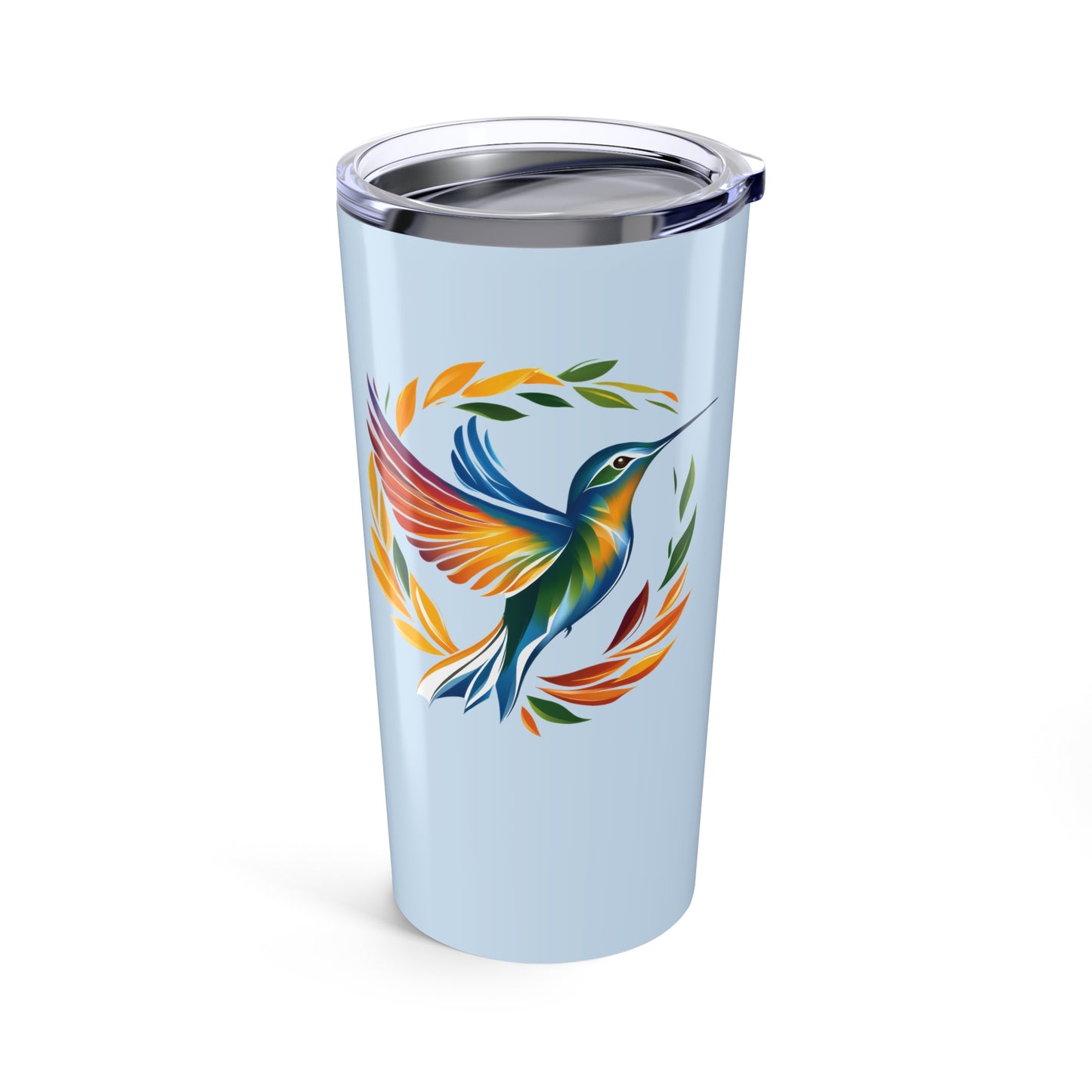 Hummingbird Rainbow Blue 20oz Tumbler