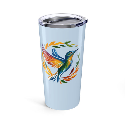 Hummingbird Rainbow Blue 20oz Tumbler