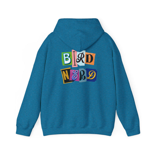 The Nerdy Birder - "Bird Nerd" Back Design Unisex Hoodie - Cozy Sweatshirt for Nature Lovers
