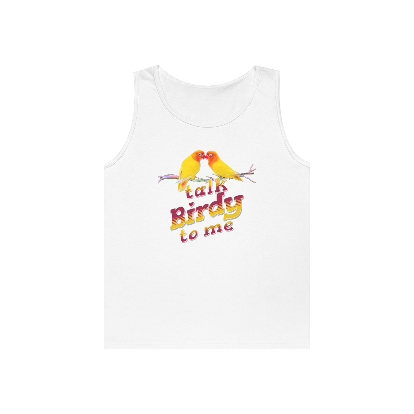 Talk Birdy To Me Tank Top, Gift for Bird Lovers, Unisex Summer Wear, Nature Lover's Apparel, Fun Casual Tank