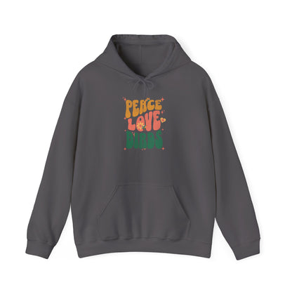 Peace Love Birds Hoodie - Cozy Unisex Sweatshirt for Nature Lover