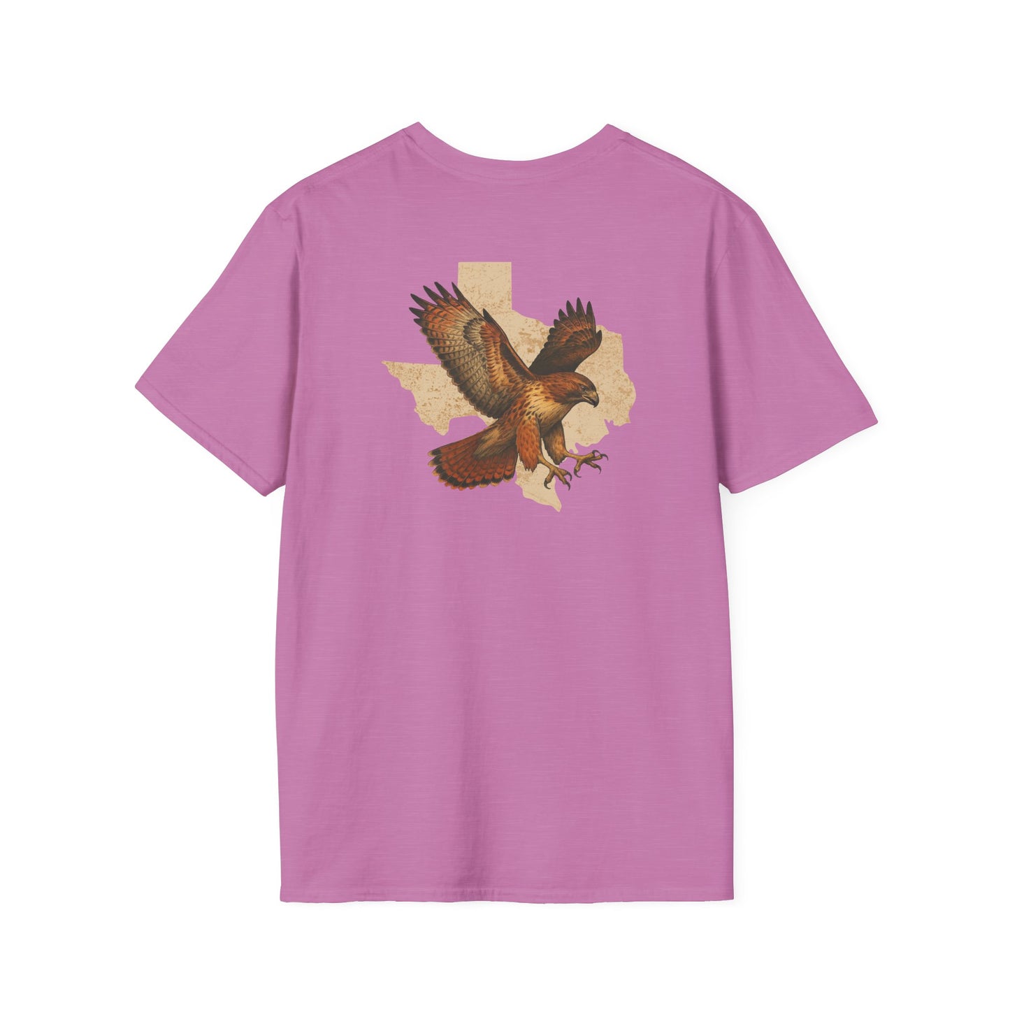 Texas Red-Tailed Hawk on the back of the T-Shirt
