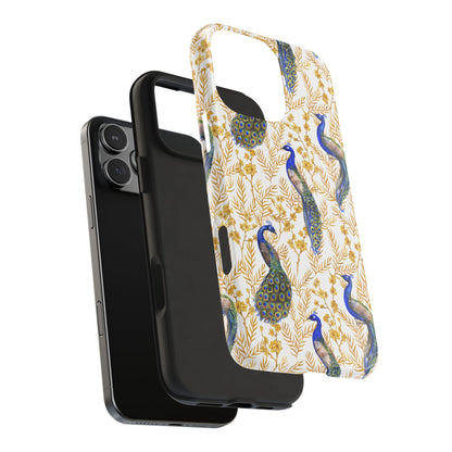 Elegant Peacock Tough Phone Case - Stylish Protection for Nature Lovers