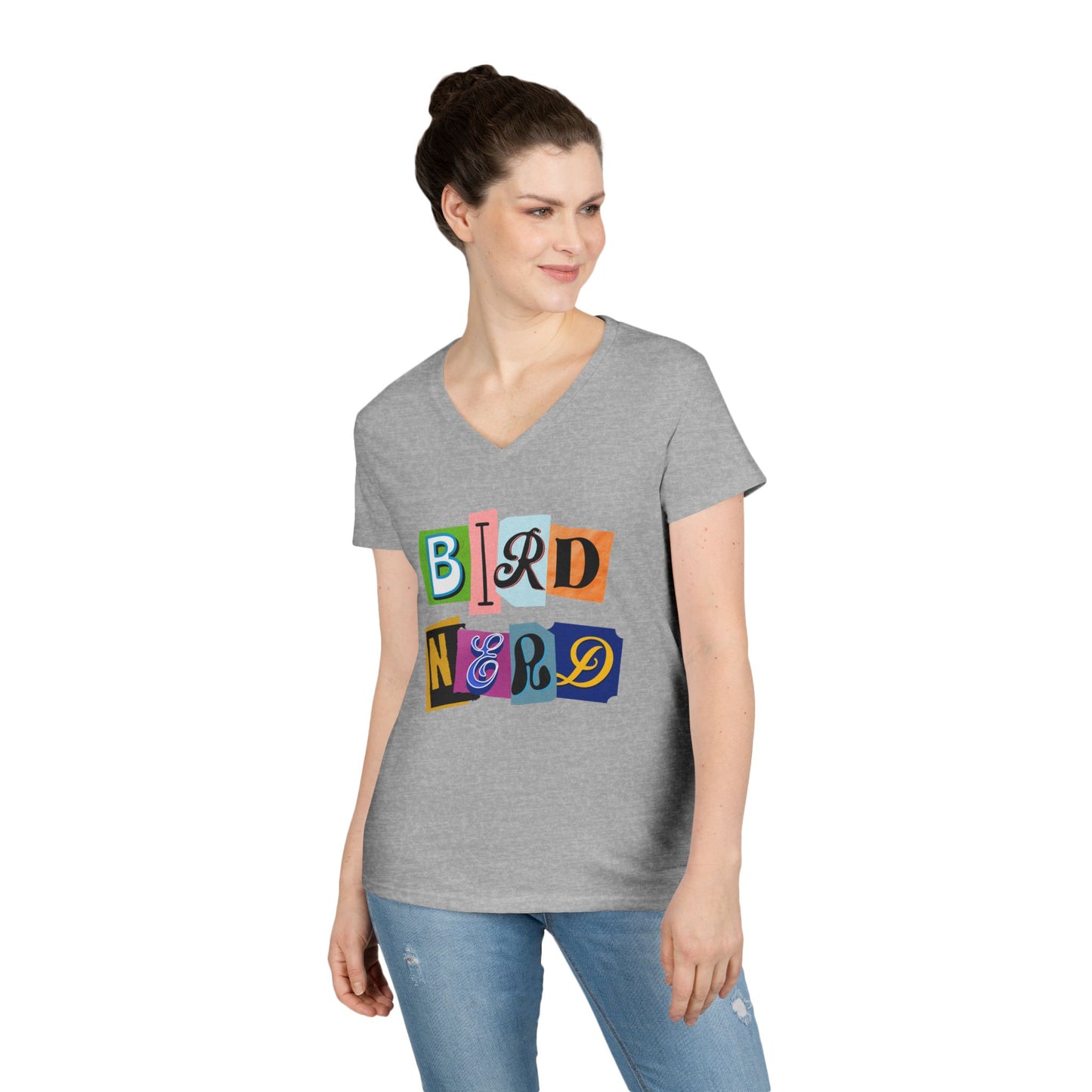 Bird Nerd Ladies' V-Neck T-Shirt