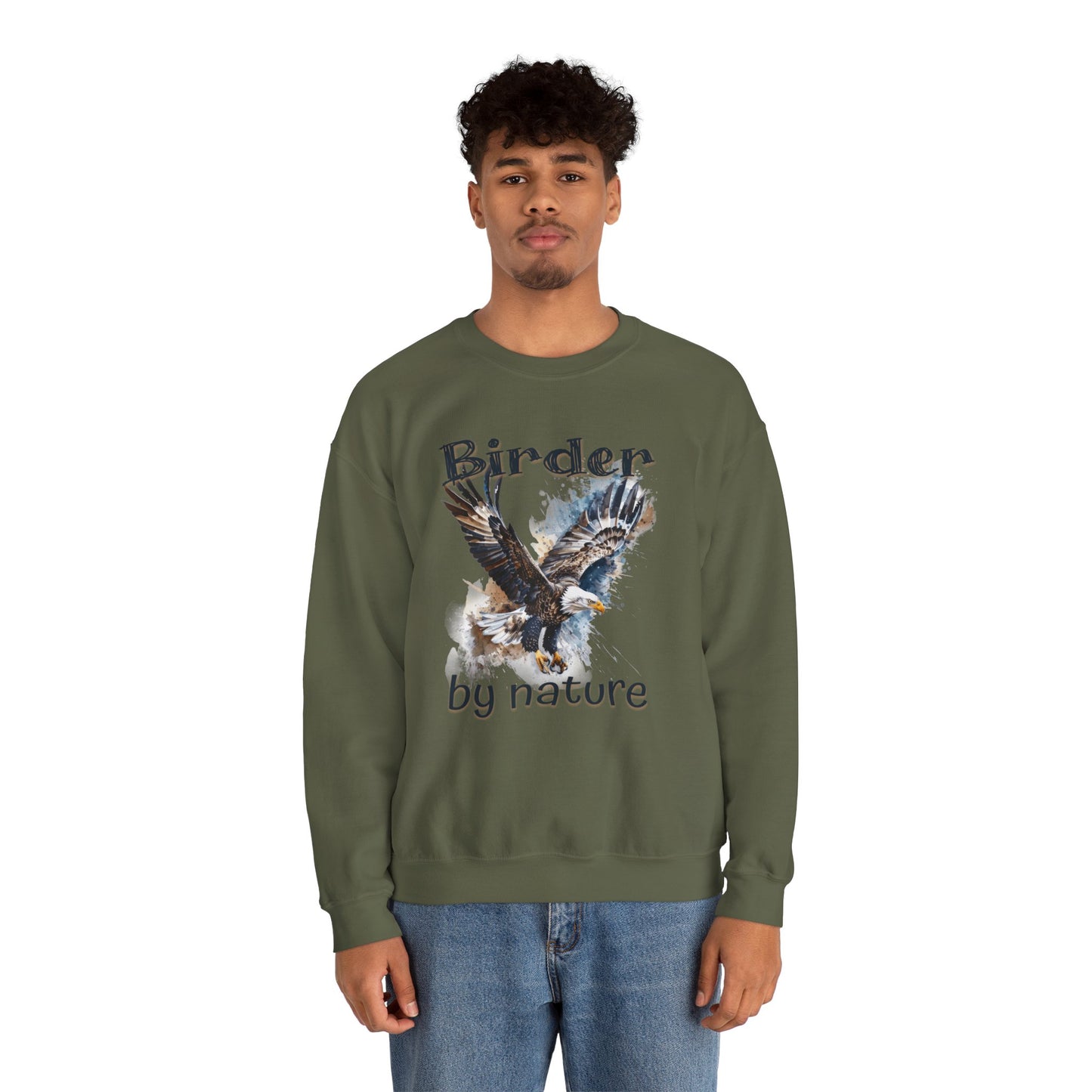 Eagle Birding By Nature Birding Enthusiast Crewneck Sweatshirt