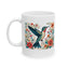 Hummingbird in Bloom White Ceramic Mug