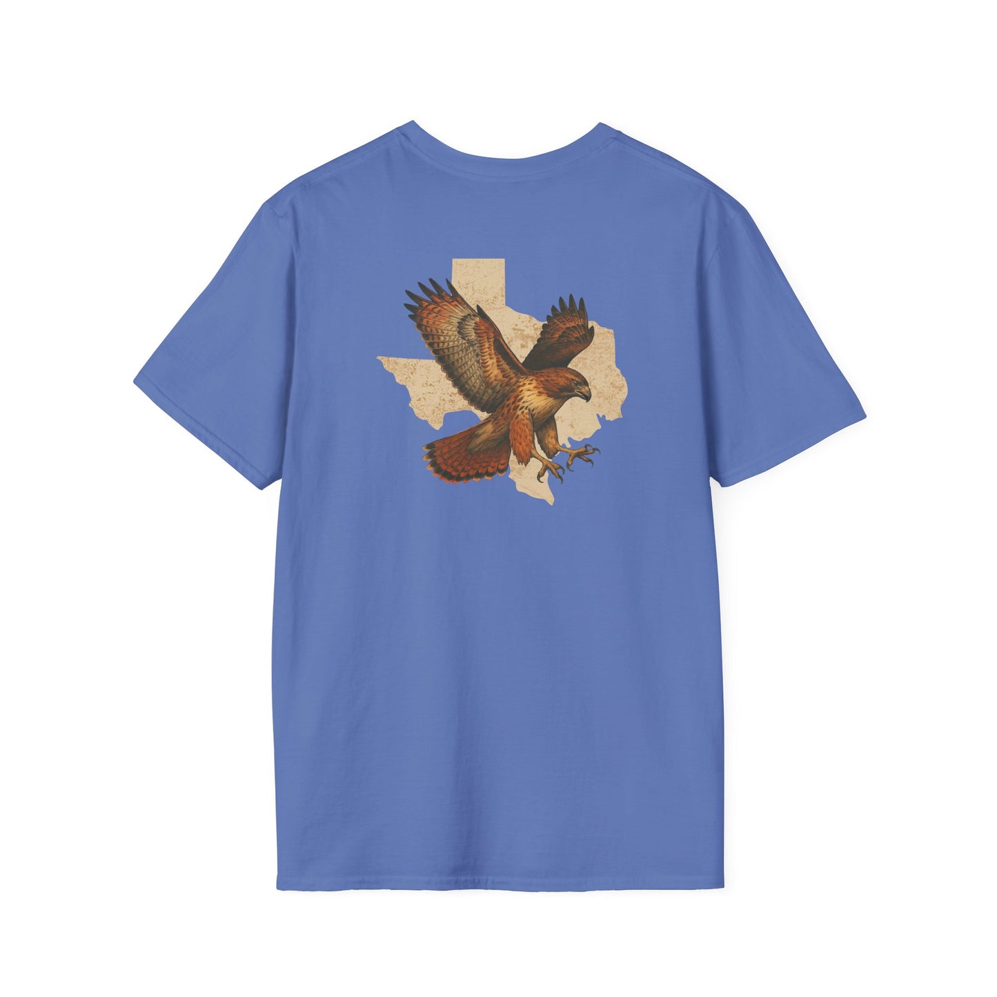 Texas Red-Tailed Hawk on the back of the T-Shirt